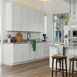 Hampton Bay Shaker Satin White Wall Kitchen Cabinet 12x12x42