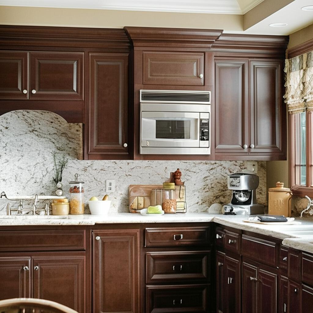 Hampton Bay Hampton 18 in. W x 12 in. D x 30 in. H Assembled Wall Kitchen Cabinet in Cognac