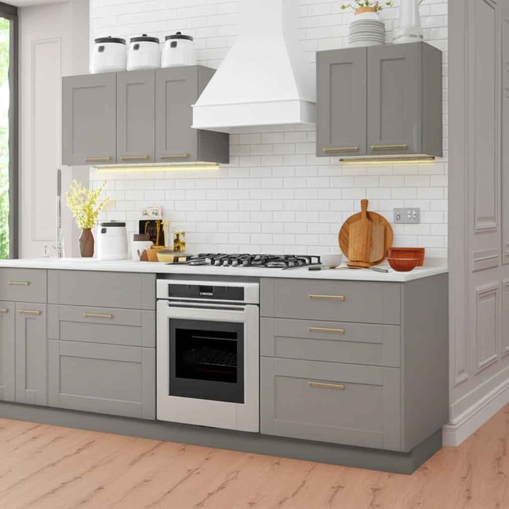 Hampton Bay Shaker Wall Kitchen Cabinet in Dove Gray