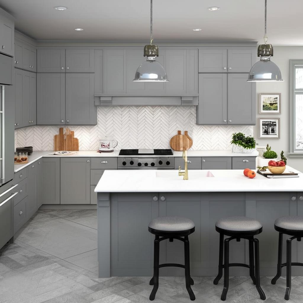 Hampton Bay Shaker Wall Kitchen Cabinet in Dove Gray