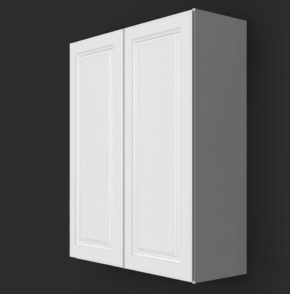 Hampton Bay Hampton 30 in. W x 12 in. D x 36 in. H Assembled Wall Kitchen Cabinet in Satin White
