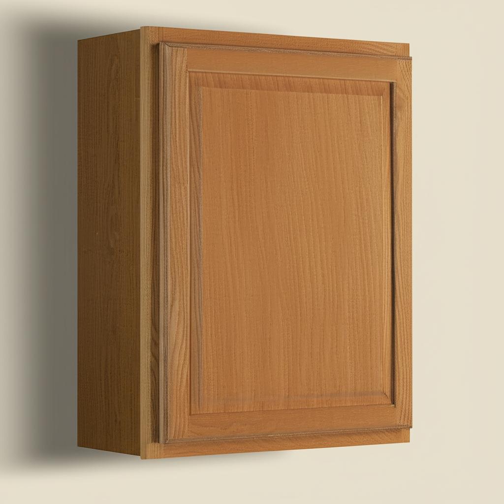 Hampton Bay Hampton 24 in. W x 12 in. D x 30 in. H Assembled Wall Kitchen Cabinet in Medium Oak