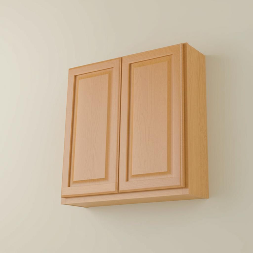 Hampton Bay Hampton 30 in. W x 12 in. D x 30 in. H Assembled Wall Kitchen Cabinet in Medium Oak