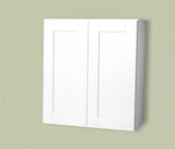 Hampton Bay Shaker 27 in. W x 12 in. D x 30 in. H Assembled Wall Kitchen Cabinet in Satin White