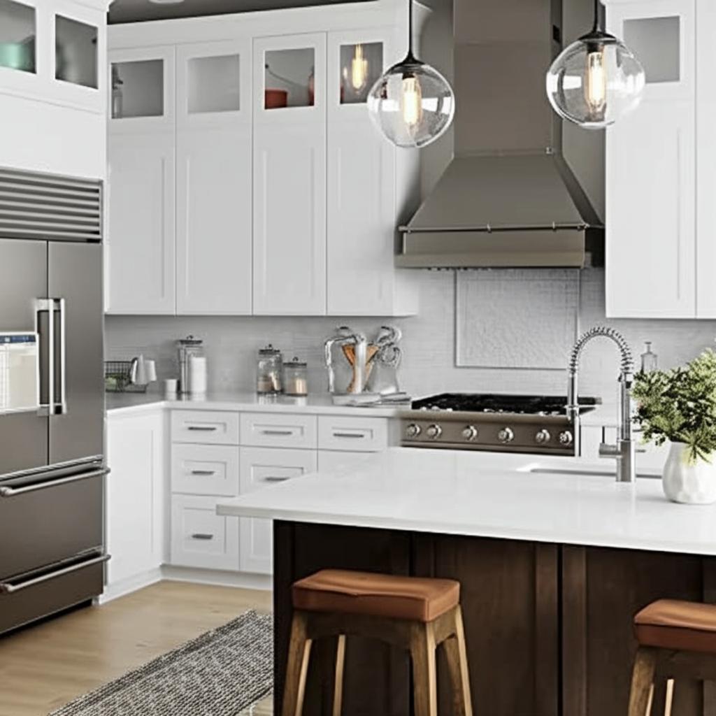 Hampton Bay Avondale 12 in. W x 12 in. D x 30 in. H Ready to Assemble Plywood Shaker Wall Kitchen Cabinet in Alpine White