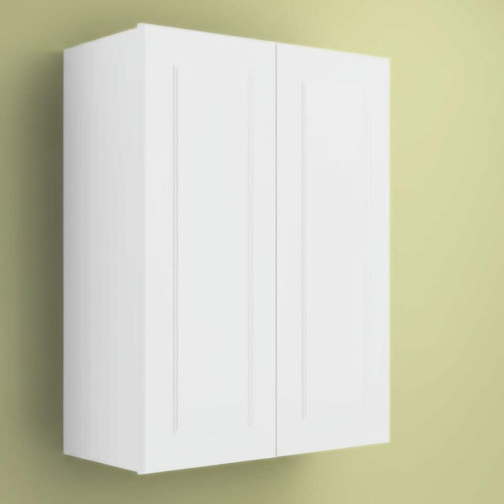 Hampton Bay Hampton 27 in. W x 12 in. D x 36 in. H Assembled Wall Kitchen Cabinet in Satin White