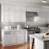 Hampton Bay Satin White Raised Panel Wall Kitchen Cabinet