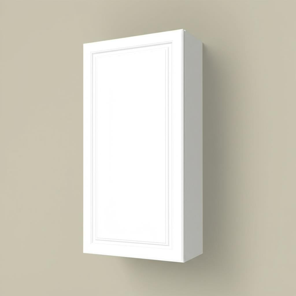 Hampton Bay Satin White Raised Panel Wall Kitchen Cabinet