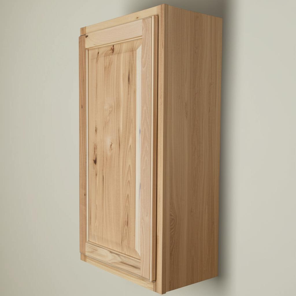 Hampton Bay Hampton 18 in. W x 12 in. D x 30 in. H Assembled Wall Kitchen Cabinet in Natural Hickory