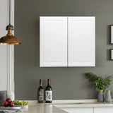 Hampton Bay Hampton 36 in. Satin White Wall Kitchen Cabinet