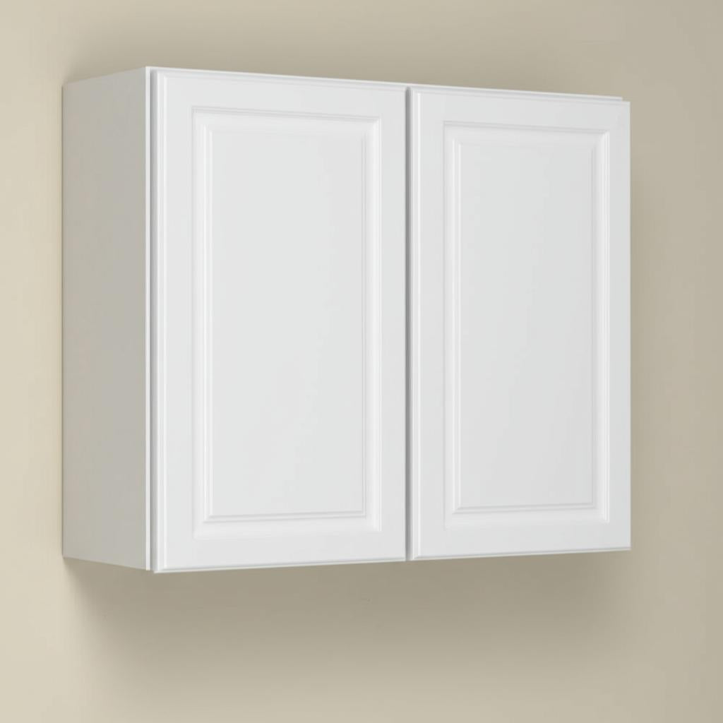 Hampton Bay Shaker 36 in. Wall Kitchen Cabinet in Satin White