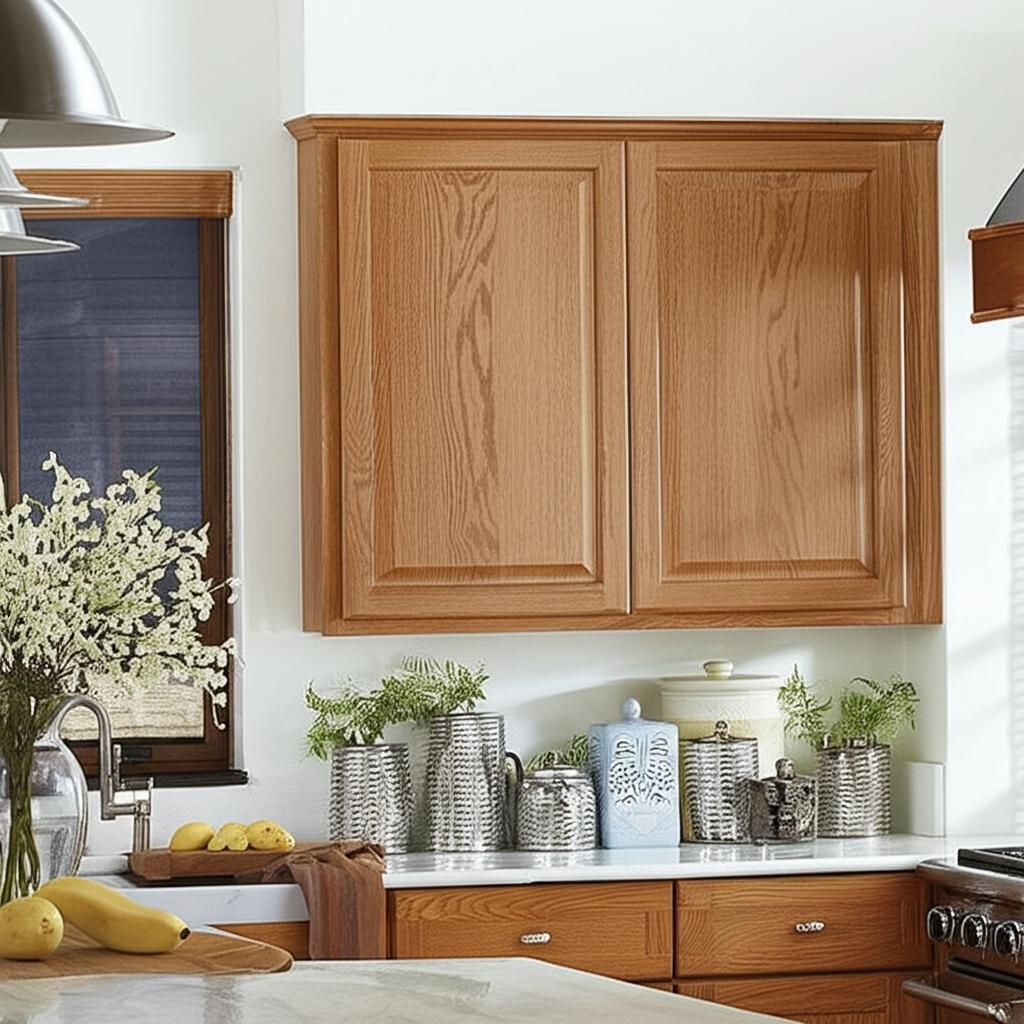Hampton Bay Hampton 36-inch Medium Oak Wall Kitchen Cabinet