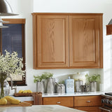 Hampton Bay Hampton 36-inch Medium Oak Wall Kitchen Cabinet