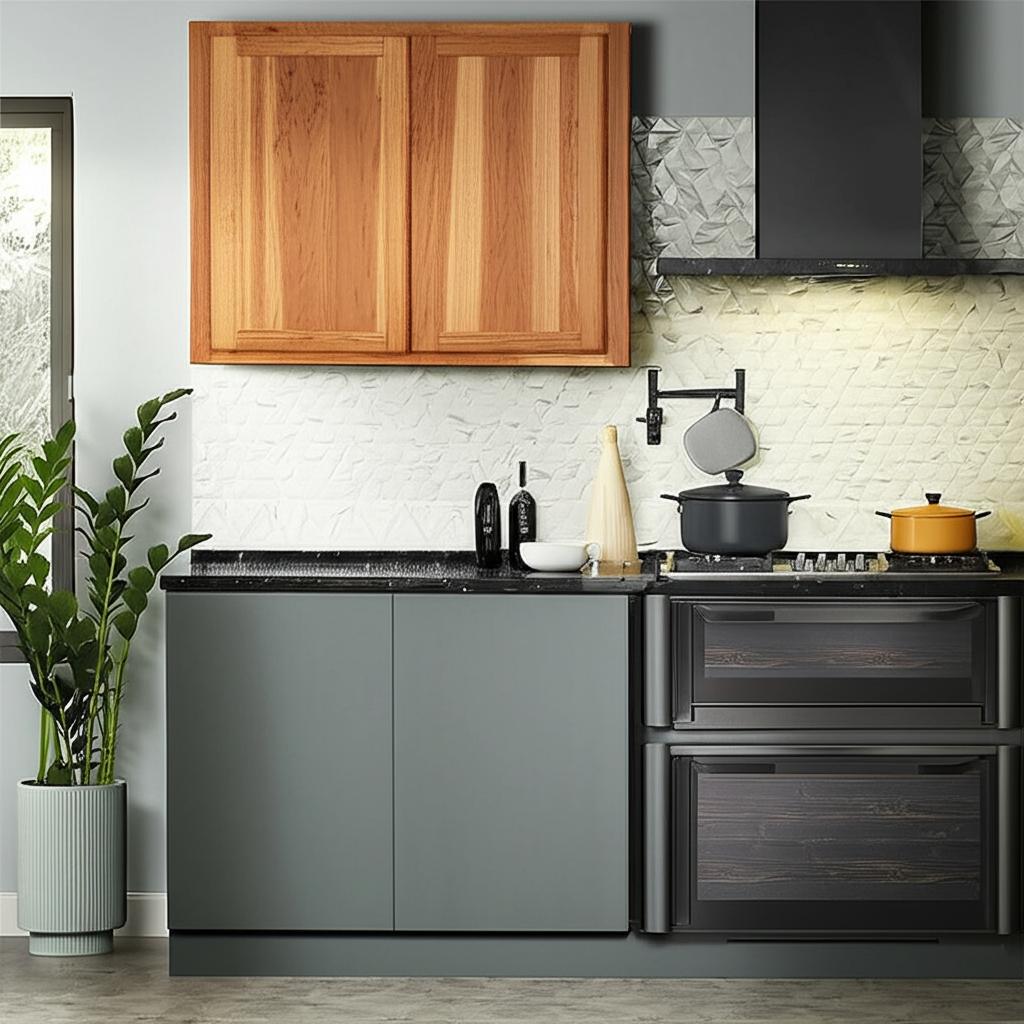 Hampton Bay Natural Hickory Wall Kitchen Cabinet - 27" W x 12" D x 30" H