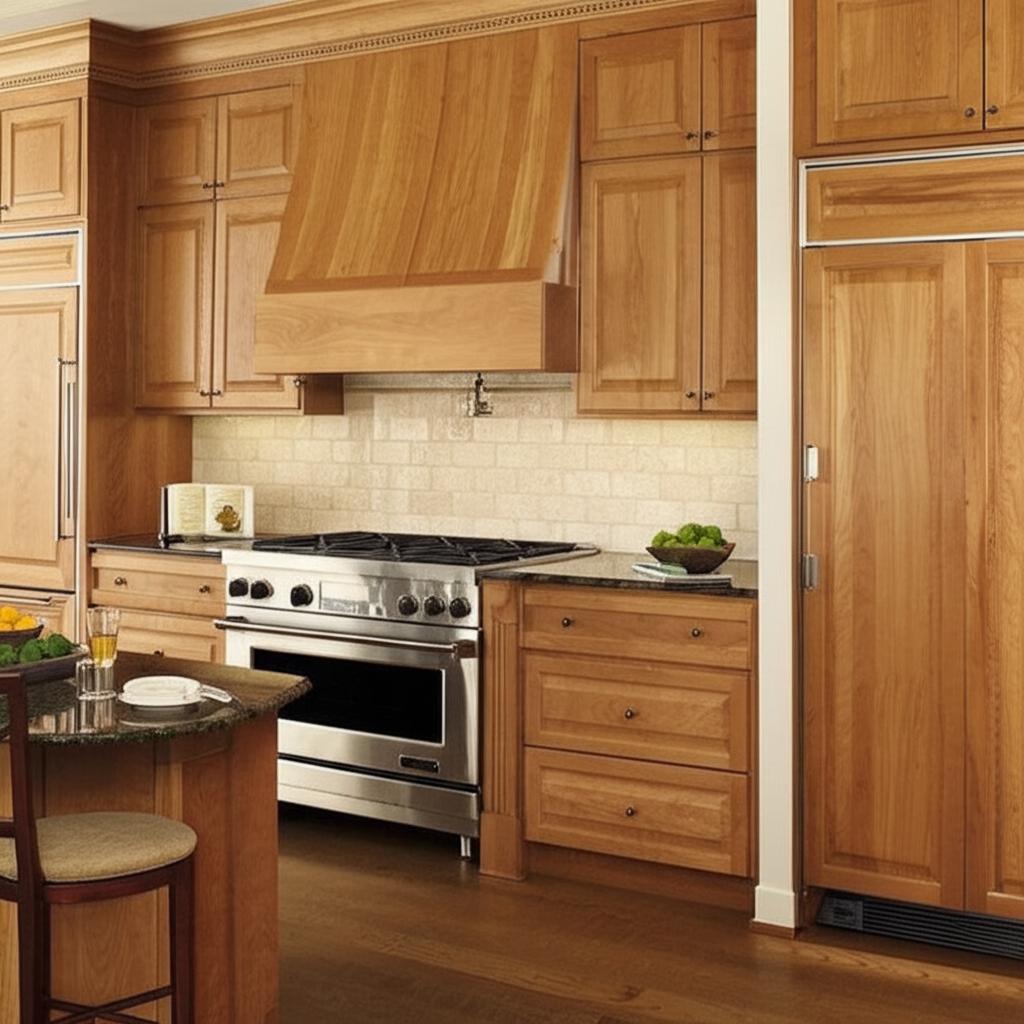 Hampton Bay Hampton 30 in. Natural Hickory Wall Kitchen Cabinet