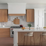 Hampton Bay Hampton 36 in. W x 12 in. D x 42 in. H Assembled Wall Kitchen Cabinet in Medium Oak