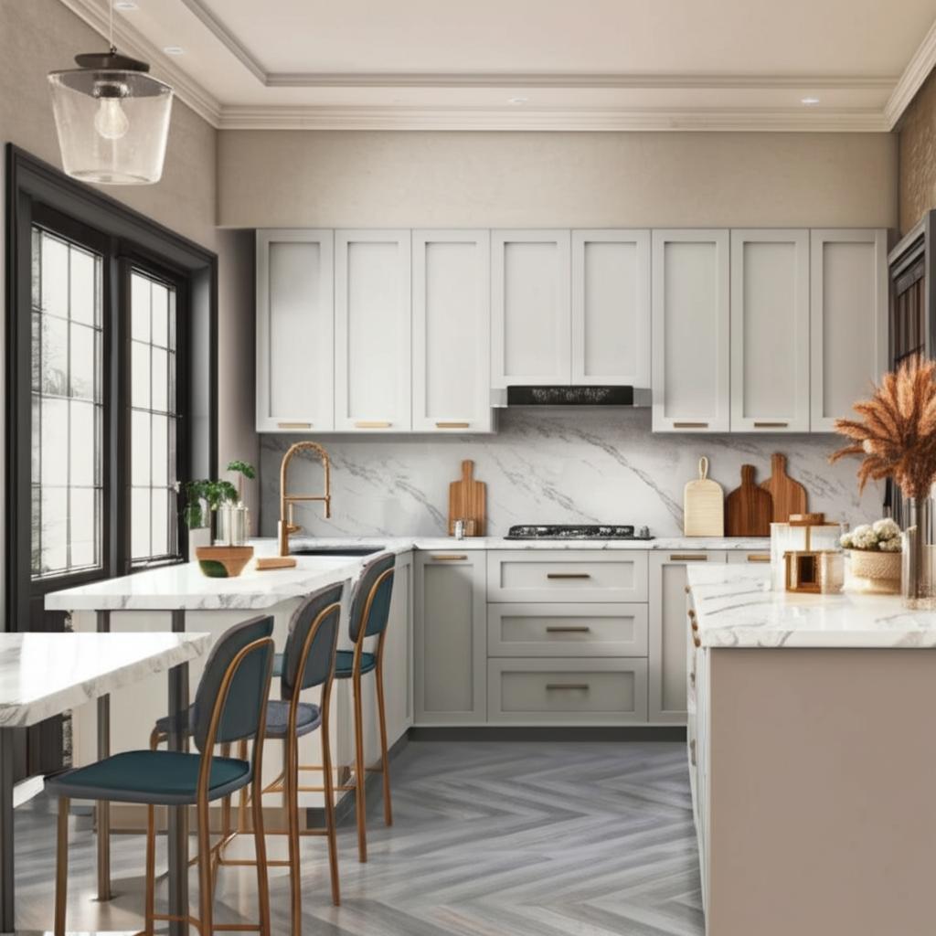 Hampton Bay Designer Series Melvern Assembled Wall Kitchen Cabinet in White