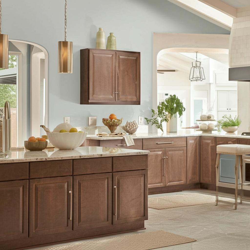 Hampton Bay Hampton 36 in. Wall Kitchen Cabinet in Cognac
