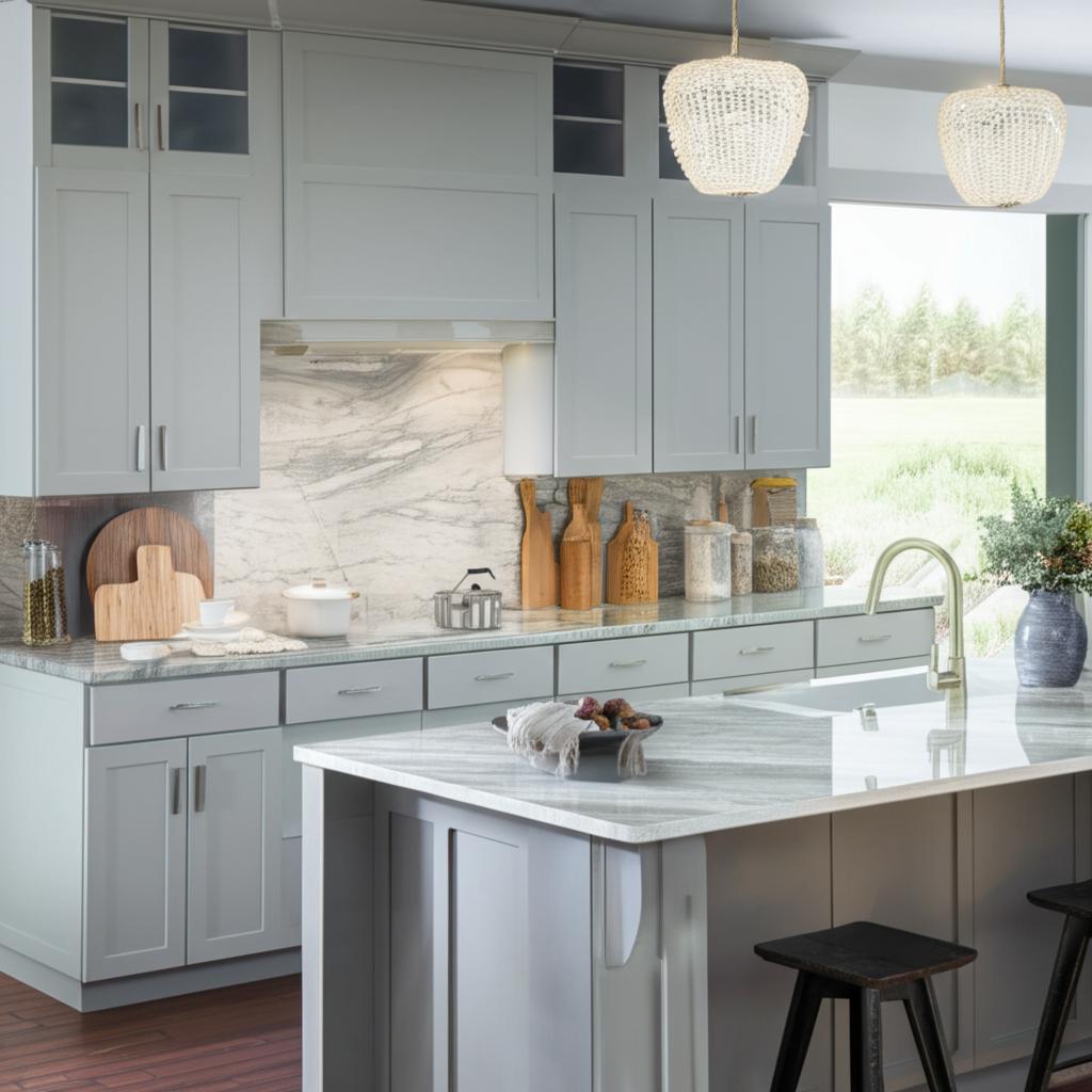 Hampton Bay Cambridge Gray Shaker Wall Kitchen Cabinet 30x12.5x30