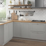 Hampton Bay Cambridge Gray Shaker Assembled Wall Kitchen Cabinet - 30" W x 12.5" D x 36" H