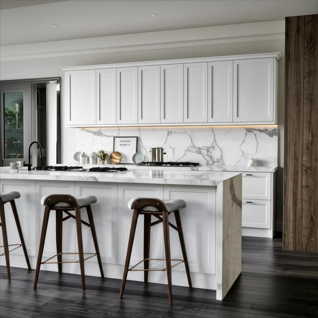Hampton Bay Designer Series Melvern Assembled Wall Kitchen Cabinet in White