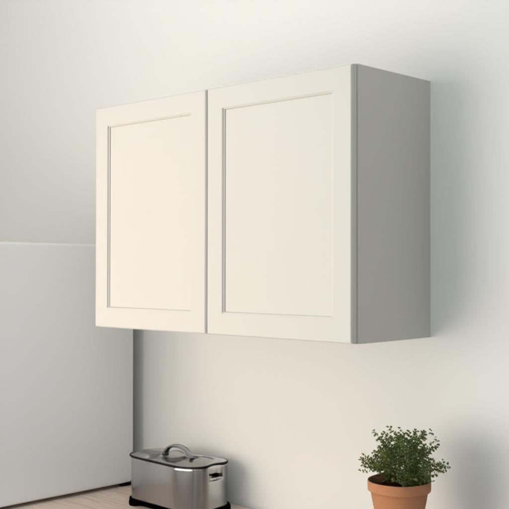 Hampton Bay Designer Series Melvern Shaker Wall Kitchen Cabinet in Cloud