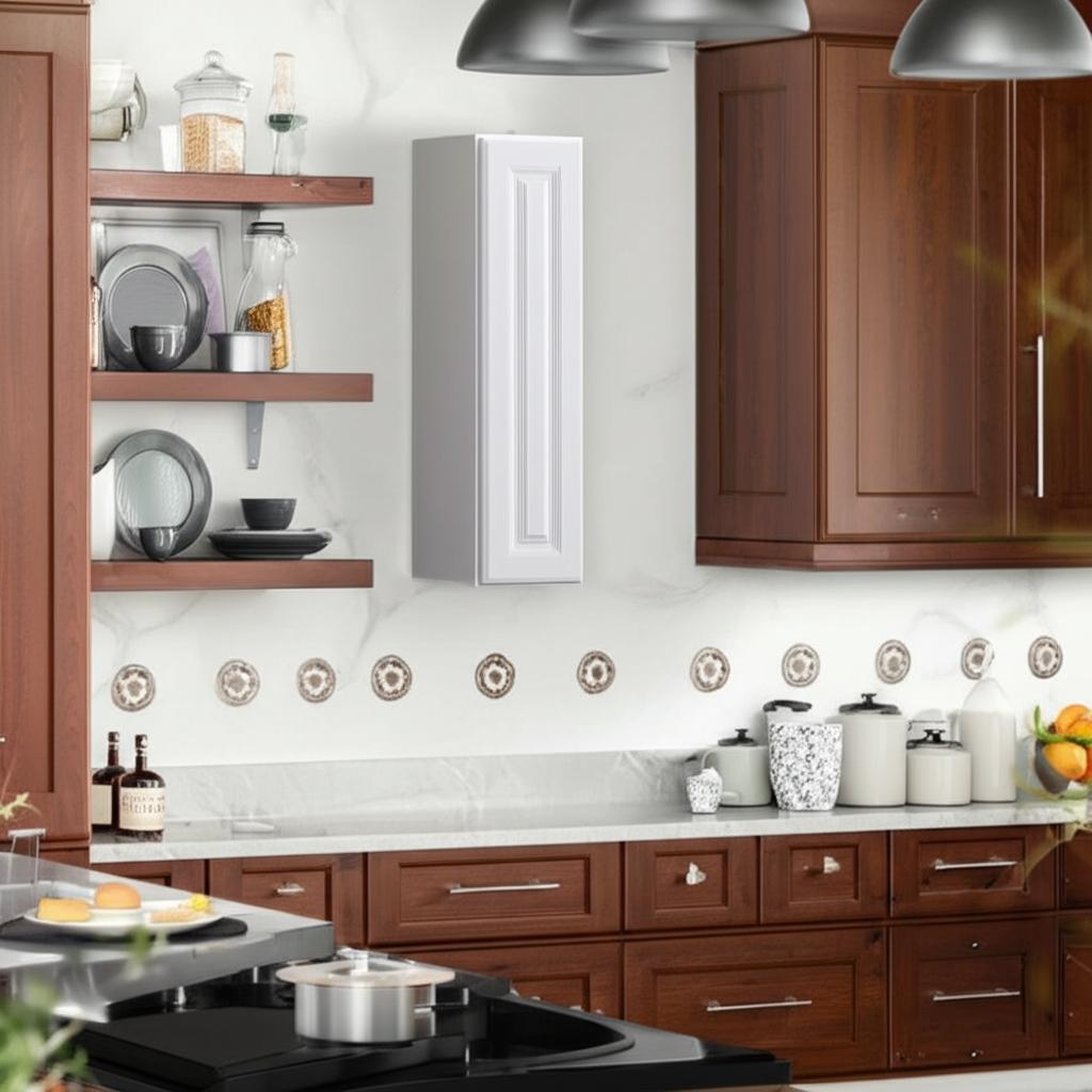 Hampton Bay 9x12x36 Wall Kitchen Cabinet in Satin White