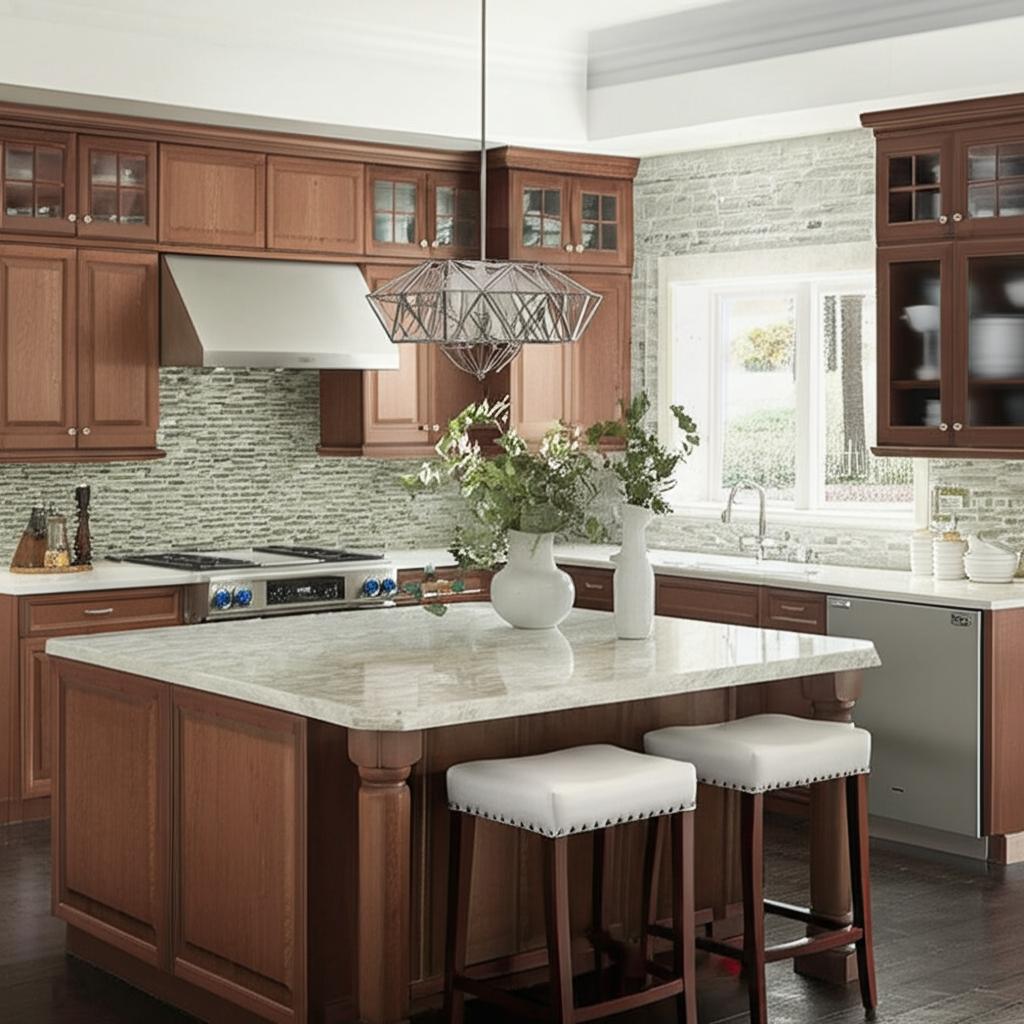 Hampton Bay Hampton 18x36 Wall Kitchen Cabinet in Medium Oak