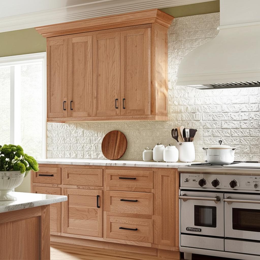 Hampton Bay Hampton Assembled Wall Kitchen Cabinet in Medium Oak