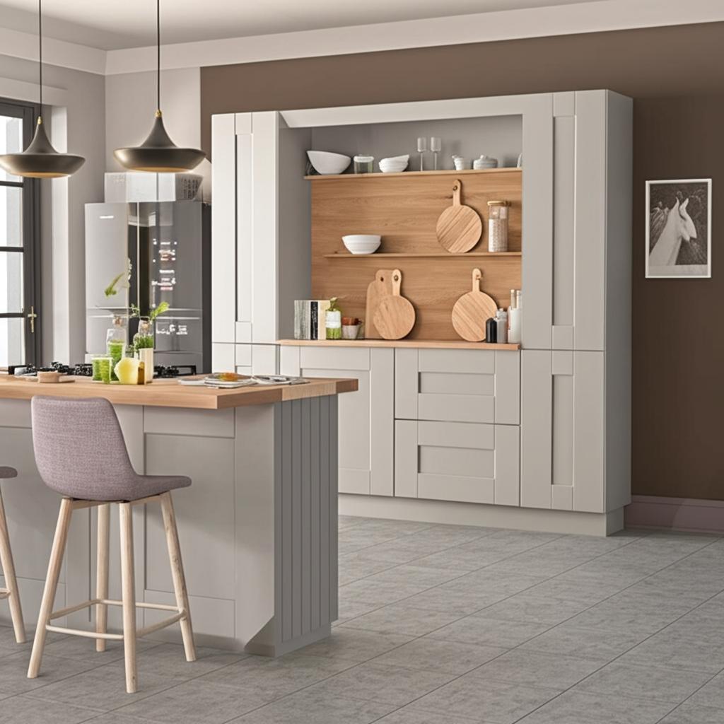 Hampton Bay Shaker Dove Gray Wall Kitchen Cabinet