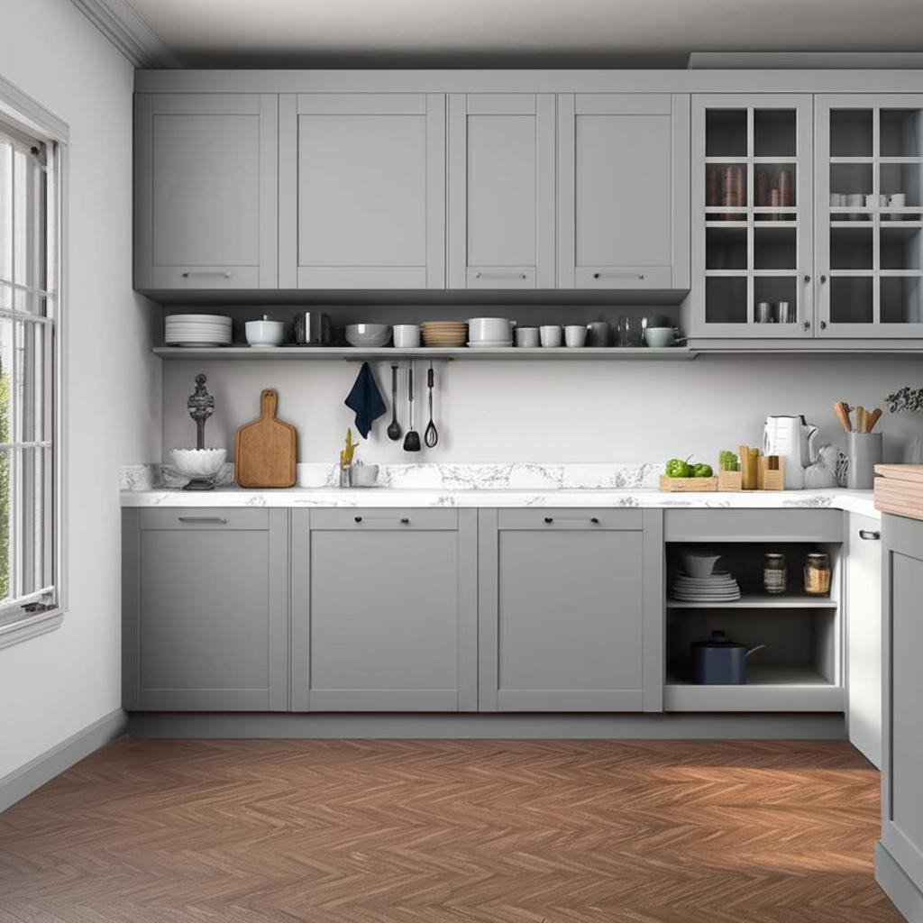Hampton Bay Dove Gray Shaker Wall Kitchen Cabinet