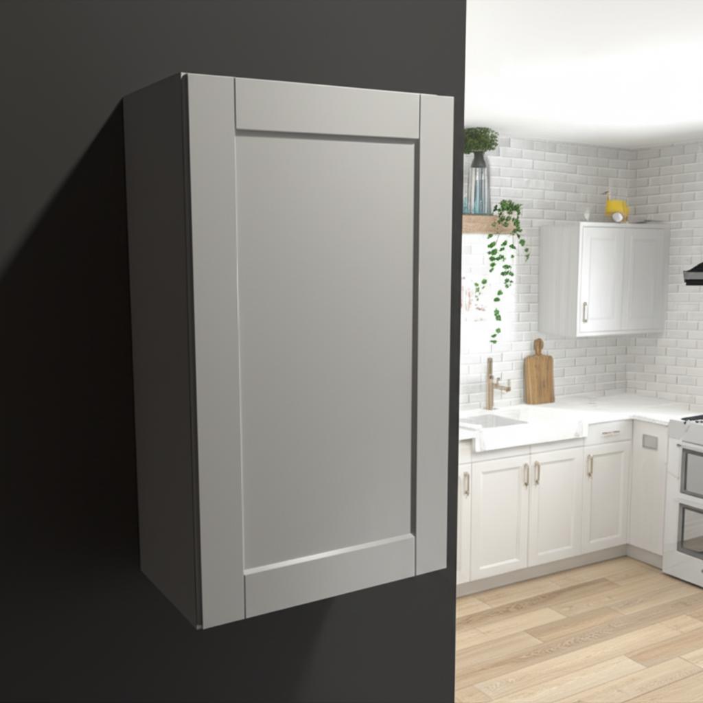 Hampton Bay Dove Gray Shaker Wall Kitchen Cabinet