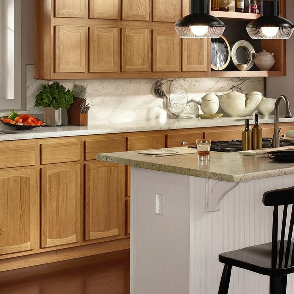 Hampton Bay Natural Hickory Wall Kitchen Cabinet - 24x12x36