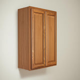 Hampton Bay Hampton 27-Inch Medium Oak Wall Kitchen Cabinet