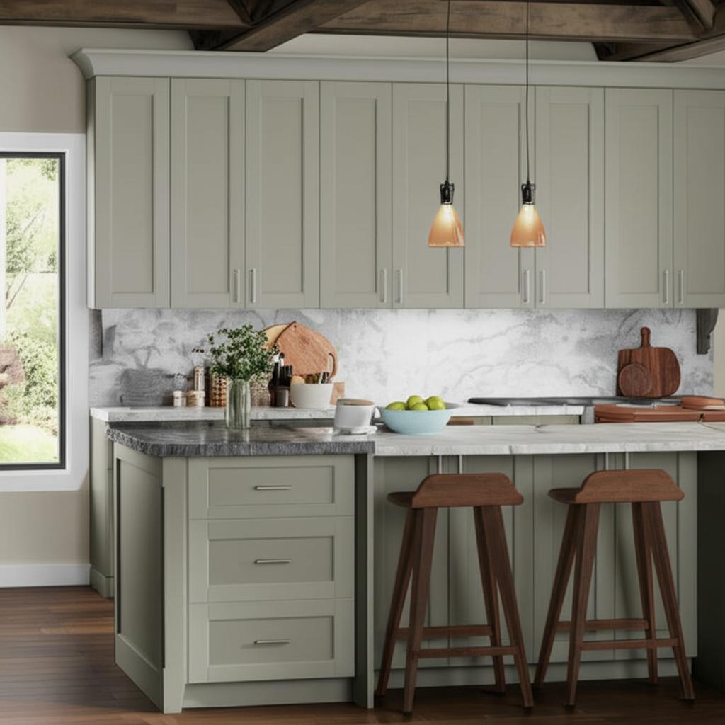 Hampton Bay Westfield Dusk Gray Shaker Wall Kitchen Cabinet