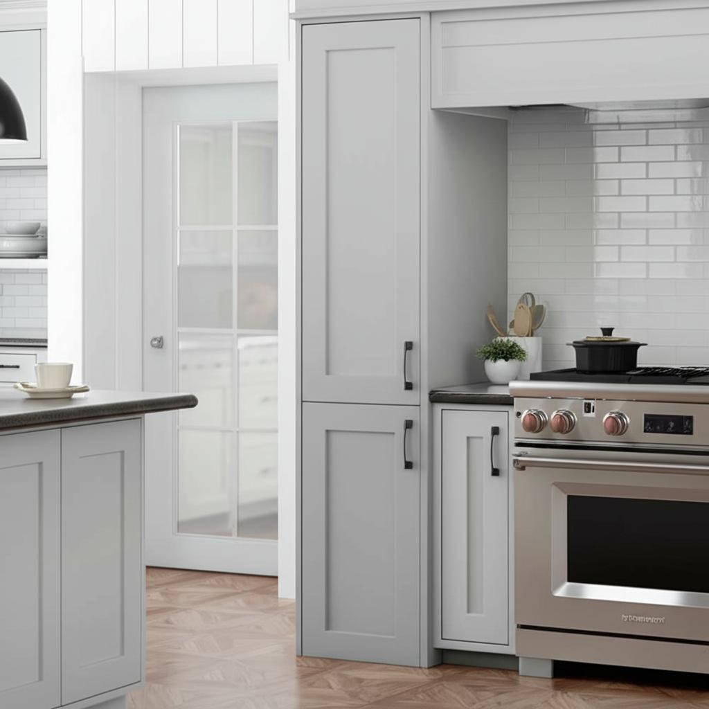 Hampton Bay Avondale 12 in. W x 12 in. D x 42 in. H Ready to Assemble Plywood Shaker Wall Kitchen Cabinet in Dove Gray