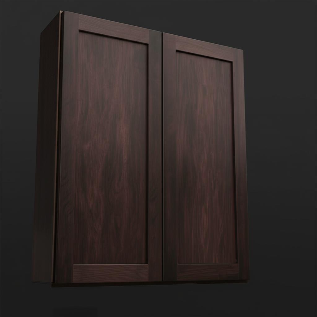 Hampton Bay Shaker Wall Kitchen Cabinet in Java - 27x12x30 in.