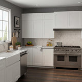 Hampton Bay Westfield Feather White Assembled Wall Kitchen Cabinet