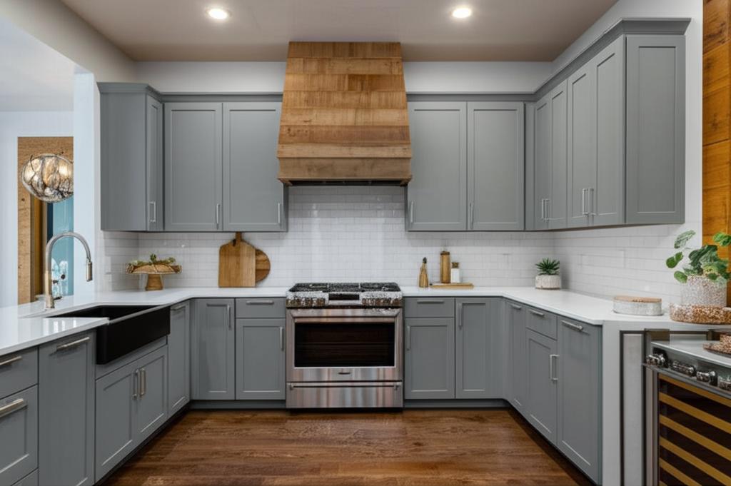Hampton Bay Designer Series Melvern Storm Gray Shaker Wall Kitchen Cabinet