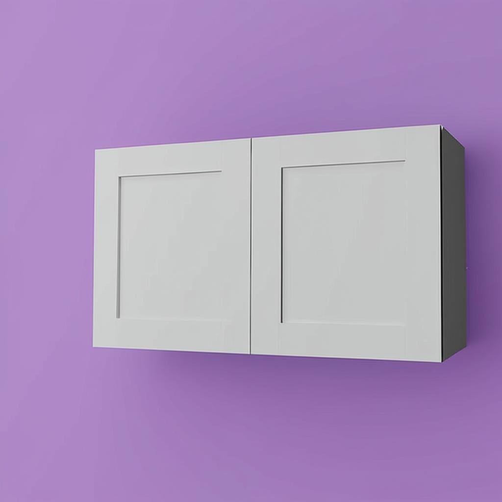 Hampton Bay Cambridge Gray Shaker Assembled Wall Kitchen Cabinet - 30 in. W x 12.5 in. D x 15 in. H