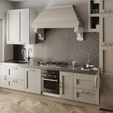 Hampton Bay Courtland 27 in. W x 12 in. D x 36 in. H Assembled Shaker Wall Kitchen Cabinet in Sterling Gray