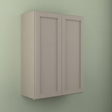 Hampton Bay Courtland 27 in. W x 12 in. D x 36 in. H Assembled Shaker Wall Kitchen Cabinet in Sterling Gray