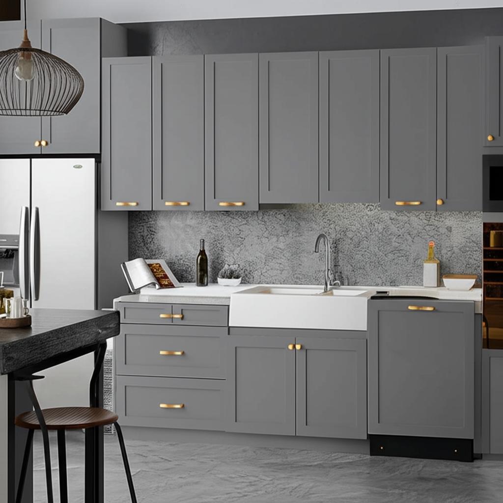 Hampton Bay Designer Series Melvern Wall Kitchen Cabinet in Heron Gray