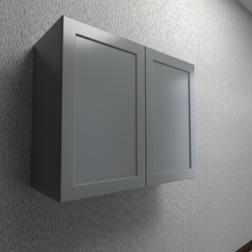 Hampton Bay Designer Series Melvern Storm Gray Shaker Assembled Wall Kitchen Cabinet