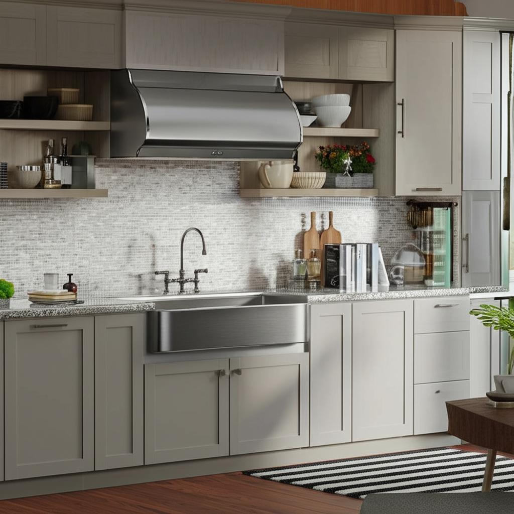 Hampton Bay Cambridge Gray Shaker Assembled Wall Kitchen Cabinet - 15 in. W x 12.5 in. D x 30 in. H