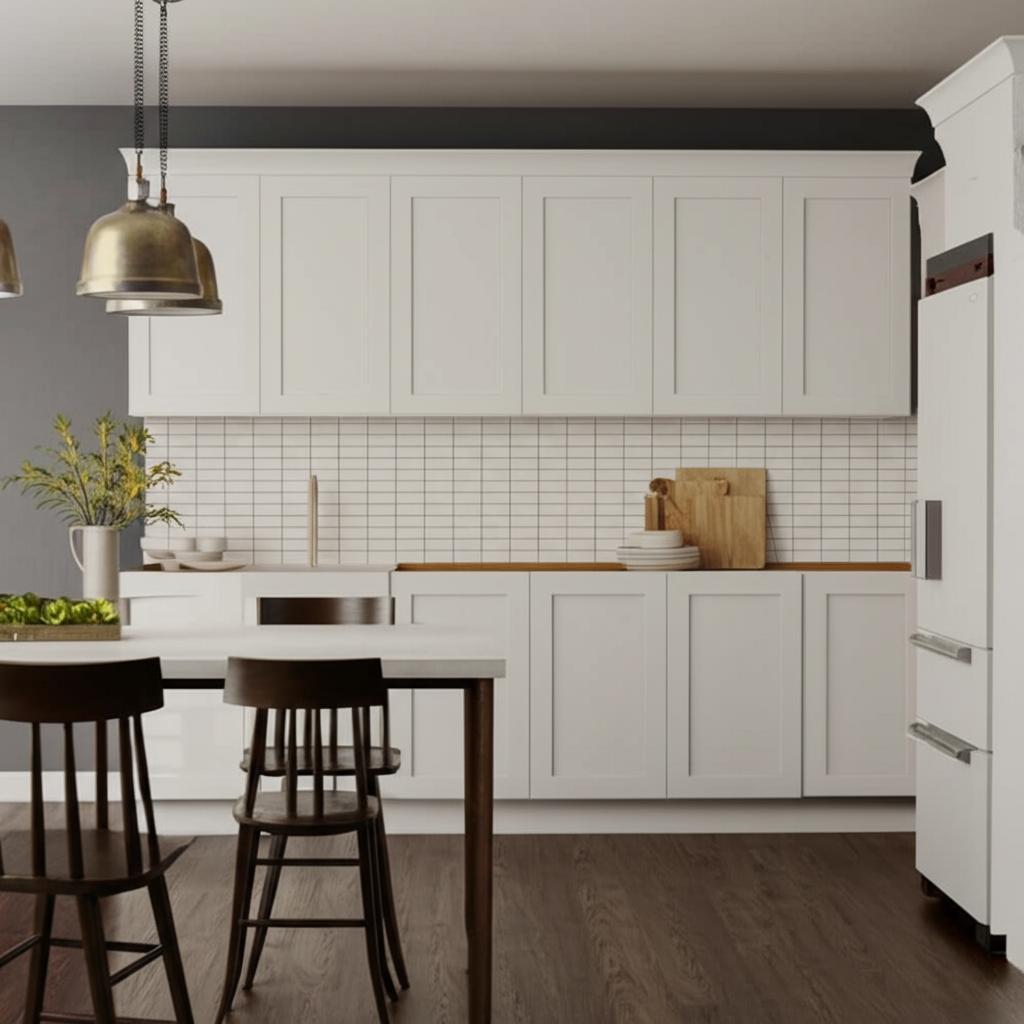 Hampton Bay Westfield Feather White Shaker Wall Kitchen Cabinet