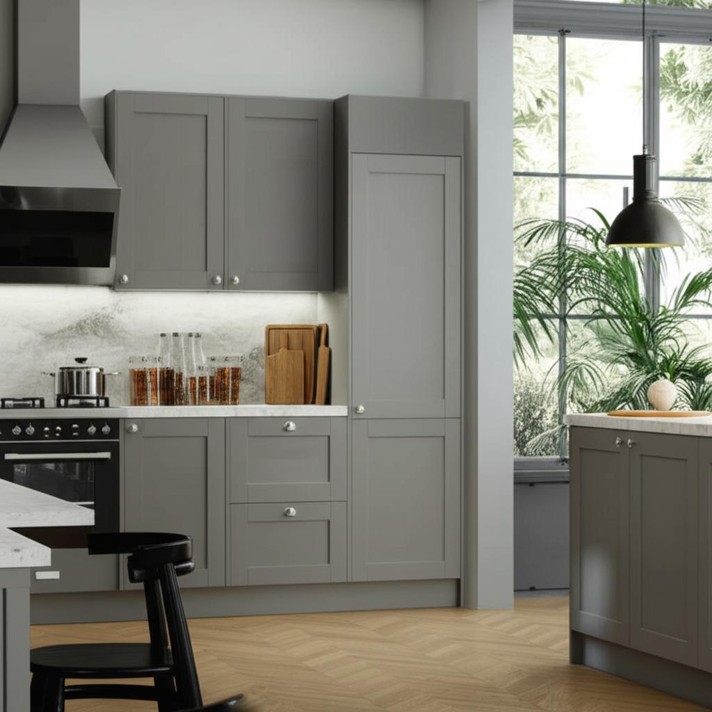 Hampton Bay Westfield Dusk Gray Shaker Wall Kitchen Cabinet - 30" W x 12" D x 24" H