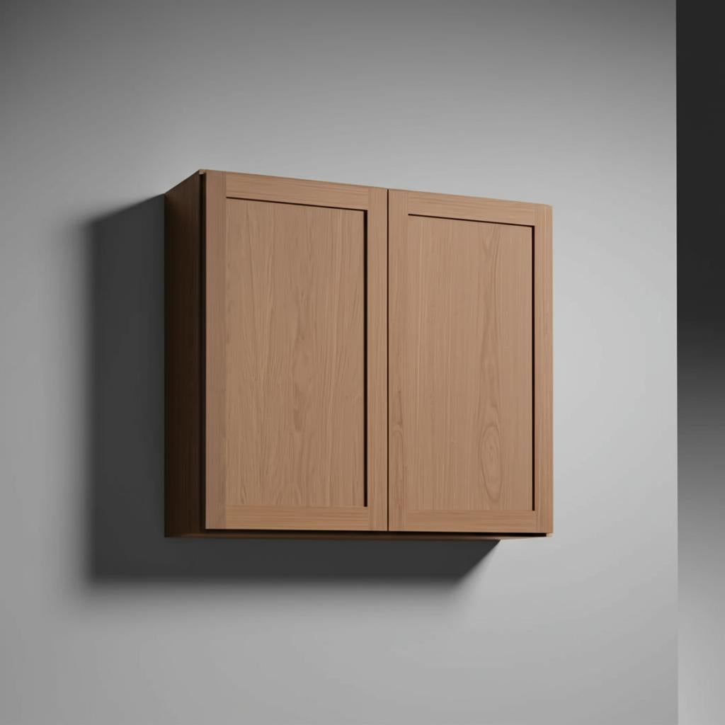 Hampton Bay Sinclair 36 in. Shaker Saddle Oak Wall Cabinet