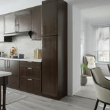 Hampton Bay Shaker Wall Kitchen Cabinet in Java - 18 in. W x 12 in. D x 42 in. H