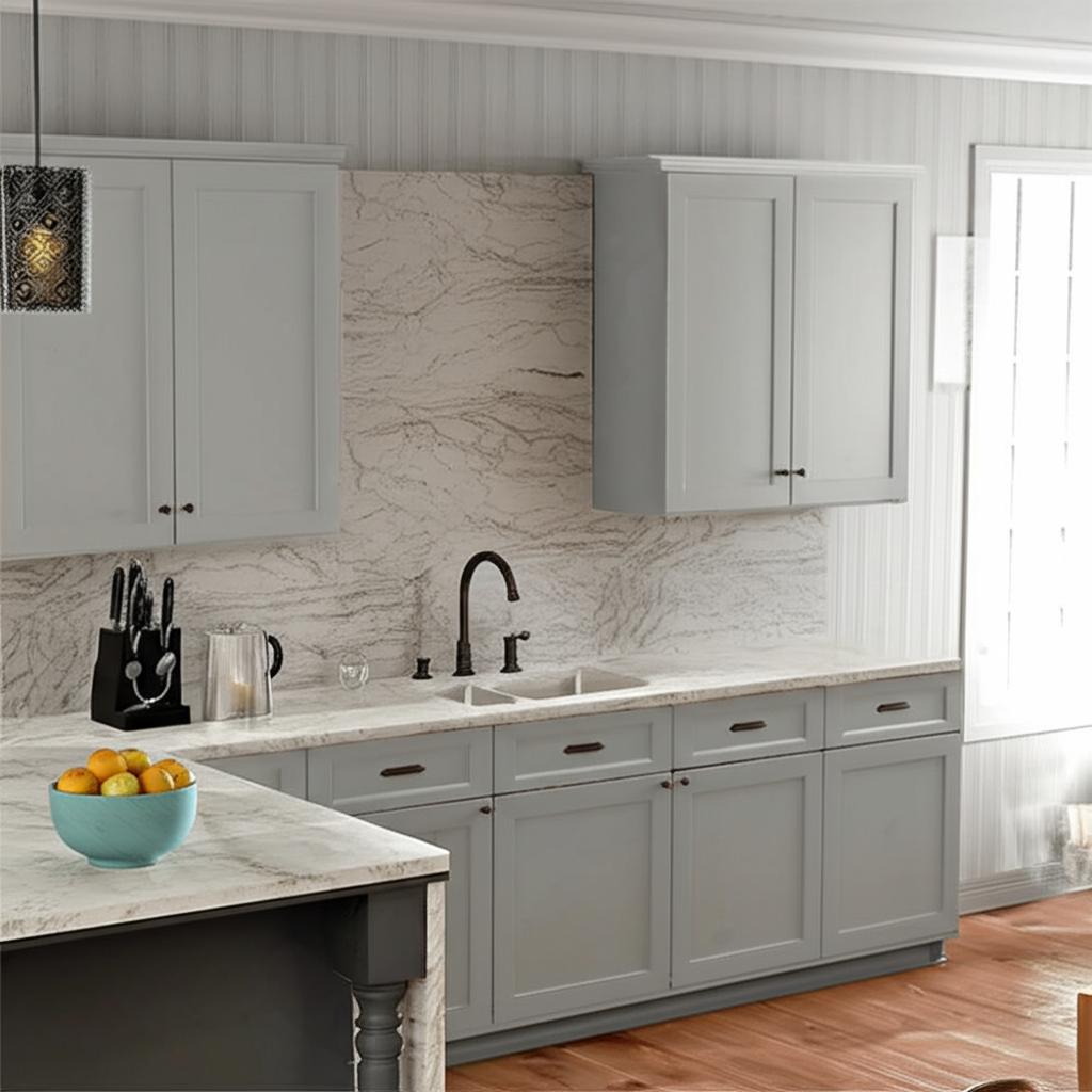 Hampton Bay Designer Series Melvern Wall Kitchen Cabinet in Heron Gray